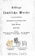 LESSINGS SAMTLICHE WERKE V.2 PDF电子版封面