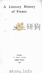 A literary history of France（1907 PDF版）