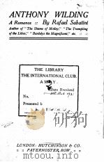 ANTHONY WILDING PDF电子版封面