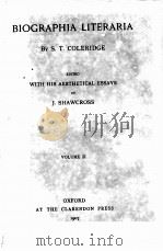 BIOGRAPHIA LITERARIA VOLUME II（1907 PDF版）
