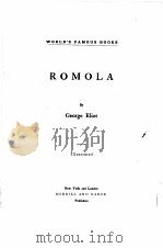 ROMOLA PDF电子版封面 GEORGE ELIOT