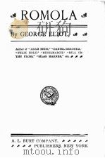 ROMOLA PDF电子版封面 GEORGE ELIOT