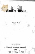 GOETHES WERKE 3-4 1867 PDF电子版封面