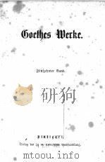 GOETHES WERKE 15-16 1867 PDF电子版封面