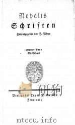 NOVALIS SCHRIFTEN 2 1923 PDF电子版封面
