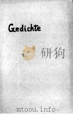 GEDICHTE 1924 PDF电子版封面