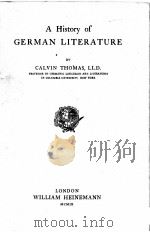 A HISTORY OF GERMAN LITERATURE（1909 PDF版）