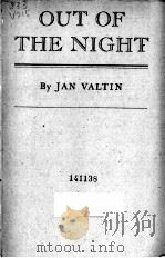 OUT OF THE NIGHT PDF电子版封面 JAN VALTIN