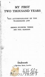 MY FIRST TWO THOUSAND YEARS 1938 PDF电子版封面