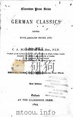 GERMAN CLASSICS VOLUME Ⅶ 1893 PDF电子版封面 C.A.BUCHHEIM