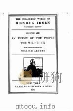 AN ENEMY OF THE PEOPLE THE WILD DUCK 1925 PDF电子版封面