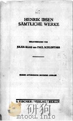 HENRIK IBSEN SAMTLICHE WERKE VIERTER BAND（ PDF版）