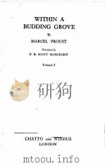 WITHIN A BUDDING GROVE VOLUME I（1929 PDF版）