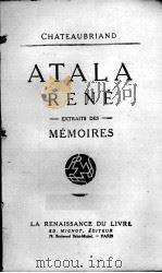 ATALA RENE EXTRAITS DE SMEMOIRES PDF电子版封面