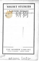SHORT STORIES PDF电子版封面