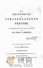 ZUR ERINNERUNG AN VORANGEGANGENE FREUNDE 1888 PDF电子版封面