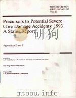 PRECURSORS TO POTENTIAL SEVERE CORE DAMAGE ACCIDENTS:1992 A STATUS REPORT NUREG/CR-4674 ORNL/NOAC-23（ PDF版）