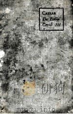 GAI IULI CAESARIS COMMENTARIORUM DE BELLO CIVILI LIBER TERTIUS（1925 PDF版）