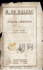 PAGES CHOISIES PDF电子版封面 E.B.LANG