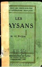 LES PAYSANS PDF电子版封面 H.DE BALZAC