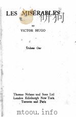 LES MISERABLES VOLUME ONE PDF电子版封面 VICTOR HUGO
