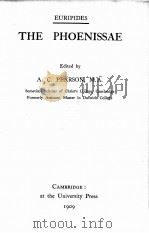 THE PHOENISSAE 1909 PDF电子版封面 A.C.PEARSON