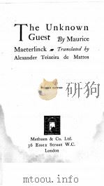 THE UNKNOWN GUEST FOURTH EDITION 1925 PDF电子版封面