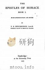 THE EPISTLES OF HORACE BOOK Ⅰ.（1923 PDF版）