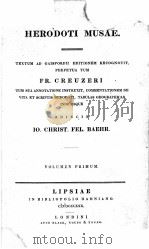 HERODOTI MUSAE PDF电子版封面 FR.CREUZERI