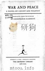 WAR AND PEACE PDF电子版封面