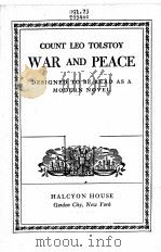COUNT LEO TOLSTOY WAR AND PEACE 1948 PDF电子版封面