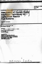 ASSESSMENT OF CURRENT ONSITE INSPECTION TECHNIQUES FOR LIGHT-WATER REATOR FUEL SYSTEMS. VOLUME 1. EX（ PDF版）