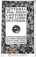 LETTERS FROM HIGH LATITUDES（1905 PDF版）