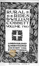 RURAL RIDES VOLUME TWO PDF电子版封面