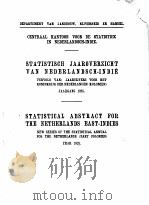 STATISTICAL ABSTRACT FOR THE NETHERLANDS EAST-INDIES YEAR 1925 1926 PDF电子版封面