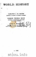 WORLD HISTORY 1936 PDF电子版封面
