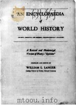 AN ENCYCLOPAEDIA OF WORLD HISTORY PDF电子版封面 WILLIAM L.LANGER