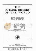 THE OUTLINE HISTORY OF THE WORLD PDF电子版封面 SIR J.A.HAMMERTON