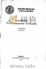 INTRODUCTION TO CONTEMPORARY CIVILIZATION THIRD EDITION（1921 PDF版）