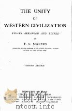 THE UNITY OF WESTERN CIVILIZATION ESSAYS ARRANGED AND EDITED SECOND EDITION（1922 PDF版）