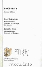PROPERTY SECOND EDITION PDF电子版封面 0316195170 JESSE DUKEMINIER AND JAMES E.K