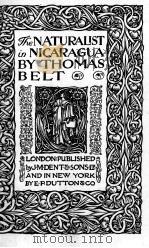 THE NATURALIST IN NICARAGUA PDF电子版封面 THOMAS BELT