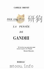 LA PENSEE DE GANDHI 1945 PDF电子版封面