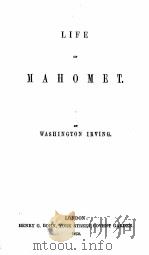 LIFE OF MAHOMET 1850 PDF电子版封面
