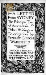 A LETTER FROM SYDNEY 1929 PDF电子版封面
