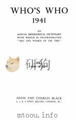 WHO‘S WHO 1941 PDF电子版封面