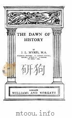THE DAWN OF HISTORY（1915 PDF版）