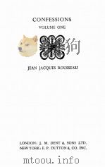 CONFESSIONS VOLUME ONE 1950 PDF电子版封面