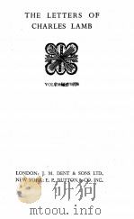 THE LETTERS OF CHARLES LAMB VOLUME TWO   1950  PDF电子版封面     