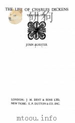 THE LIFE OF CHARLES DICKENS VOLUME ONE（1948 PDF版）